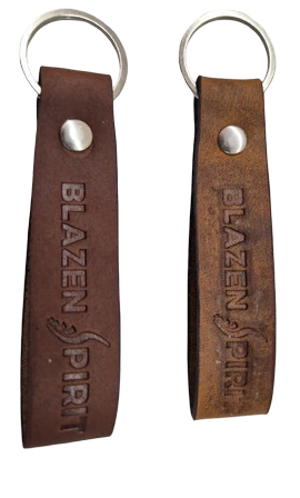 Blazen Spirit key chain, leather Lady Rider for Life