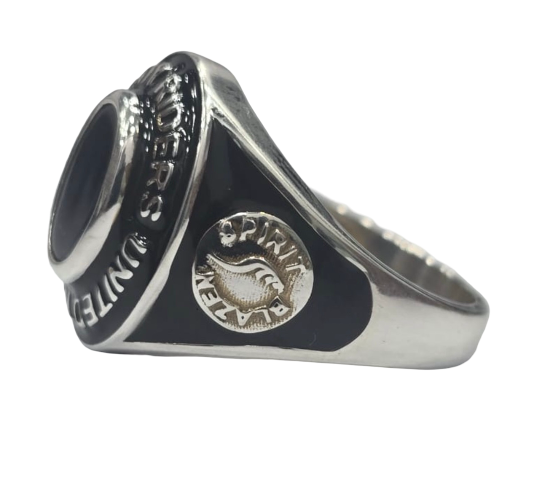 Costume Jewelry Class Ring Silver Polished setting, Black Onyx stone or Opal