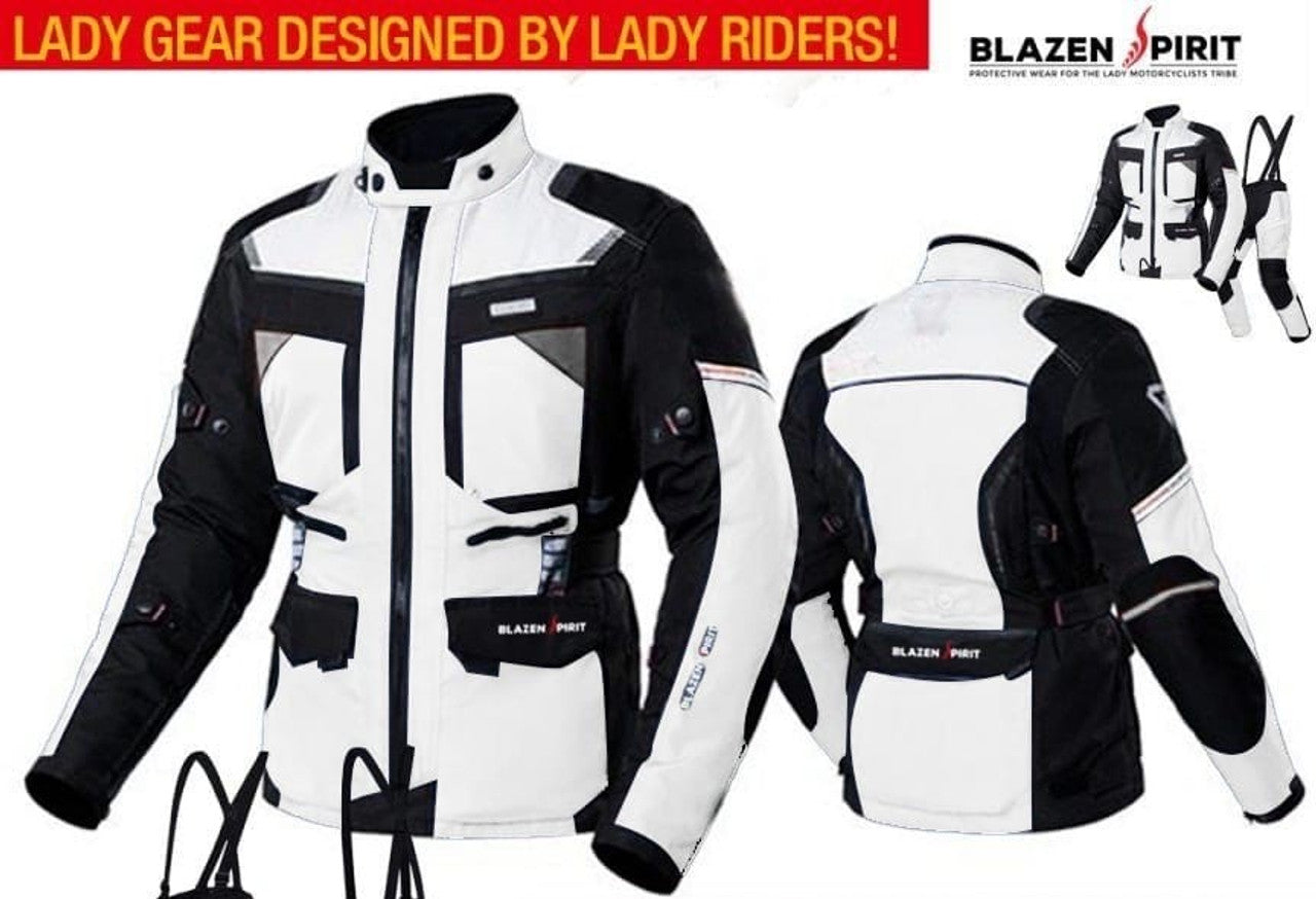 "Adventurer" Riding Over- Jacket Ocean Blue, White or Yellow (Or Custom)All Season Cordura Textile Suit