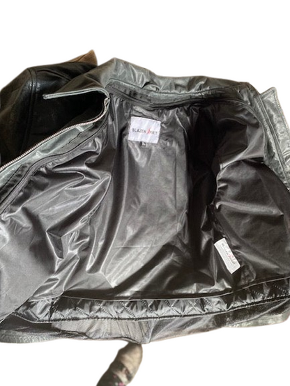 "Vintage Vibe" in Distressed Grey or Black Premium Genuine Leather  Jacket with Level 2 Guards, Back Protector and rain / warmthliner