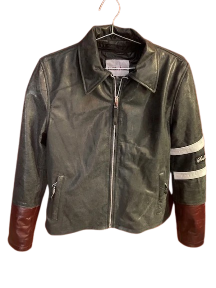 "Vintage Vibe" in Distressed Grey or Black Premium Genuine Leather  Jacket with Level 2 Guards, Back Protector and rain / warmthliner