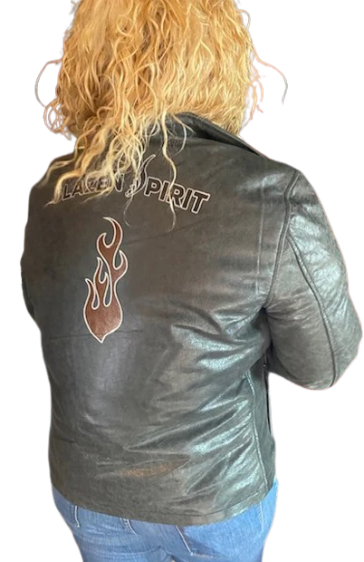 "Vintage Vibe" in Distressed Grey or Black Premium Genuine Leather  Jacket with Level 2 Guards, Back Protector and rain / warmthliner