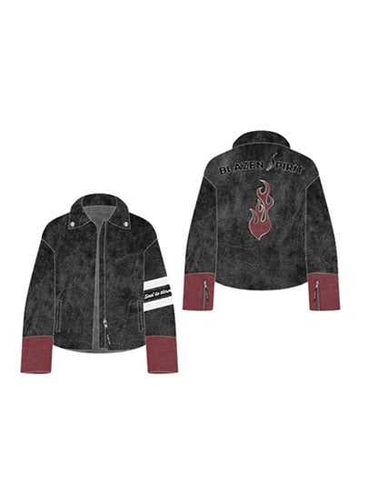 "Vintage Vibe" in Distressed Grey or Black Premium Genuine Leather  Jacket with Level 2 Guards, Back Protector and rain / warmthliner