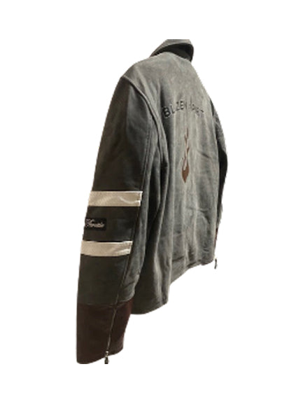 "Vintage Vibe" in Distressed Grey or Black Premium Genuine Leather  Jacket with Level 2 Guards, Back Protector and rain / warmthliner