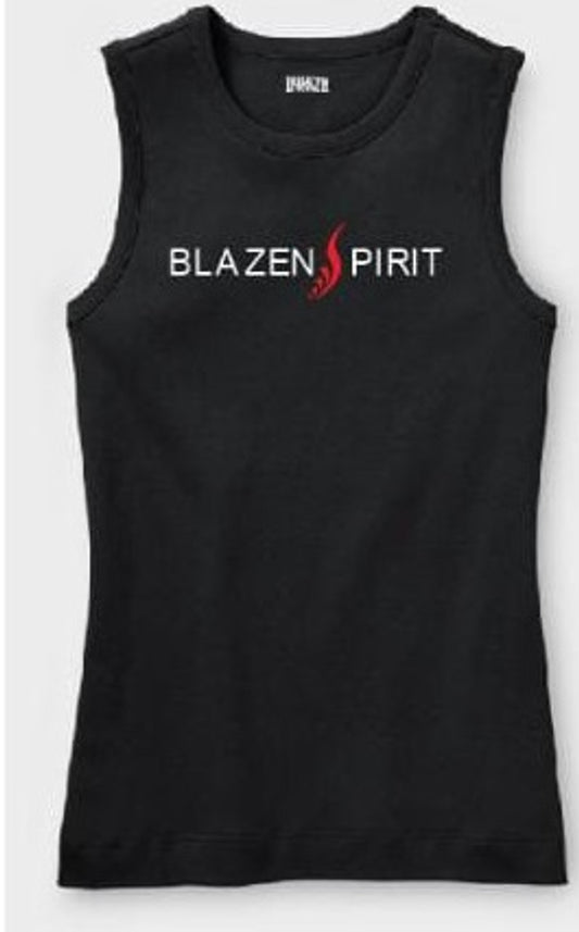 Blazen Spirit Ladies Rider Motorcyclist Casual Tank Top Shirt Black Cotton