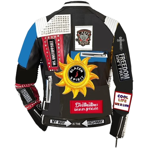 "Rebel Roads" 100% Cowhide Leather Blazen Spirit Signature Jacket with Guards