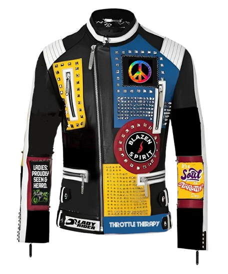 "Rebel Roads" 100% Cowhide Leather Blazen Spirit Signature Jacket with Guards