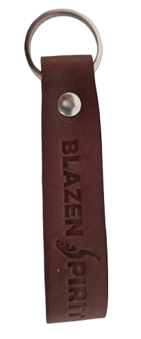 Blazen Spirit key chain, leather Lady Rider for Life