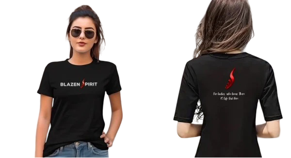 Blazen Spirit Signature T-Shirt Black Short Sleeve Red Foil Brand S/Tribal Wing