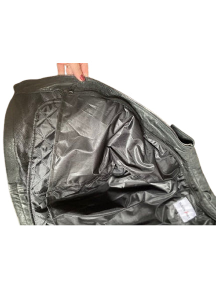 "Vintage Vibe" in Distressed Grey or Black Premium Genuine Leather  Jacket with Level 2 Guards, Back Protector and rain / warmthliner