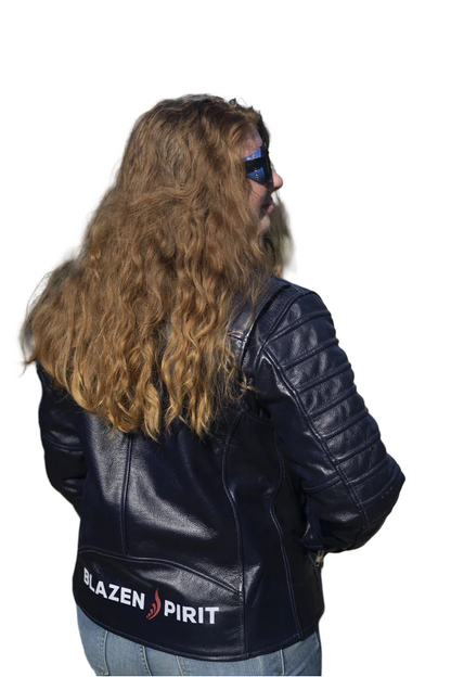 Leather Cruiser Chic Jacket & Chaps  Dark Red,  Ocean Blue, Dark Purple(CUSTOM Color available)