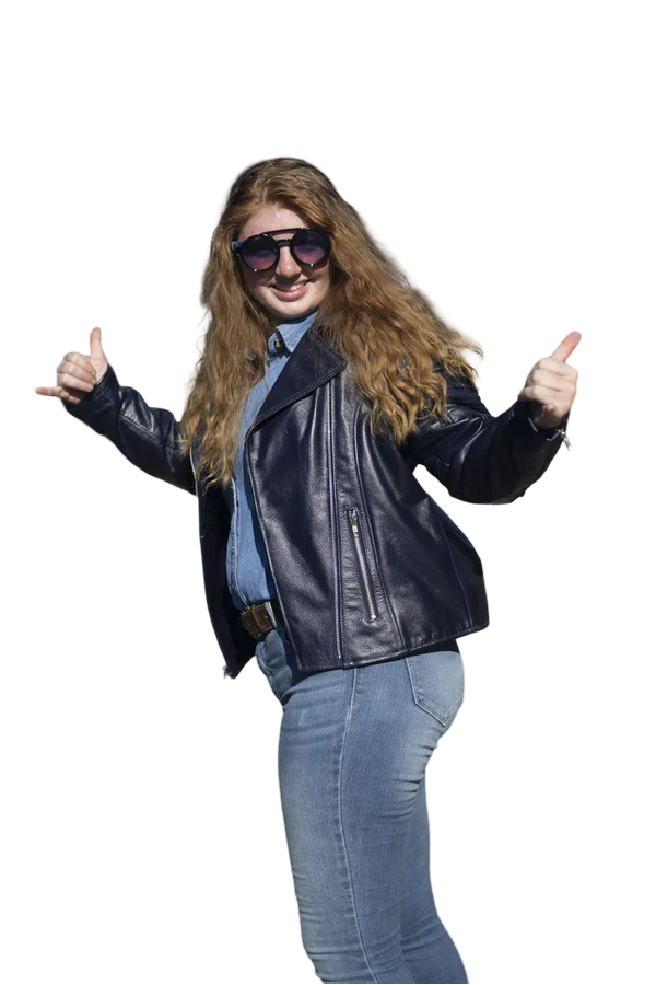 Leather Cruiser Chic Jacket & Chaps  Dark Red,  Ocean Blue, Dark Purple(CUSTOM Color available)