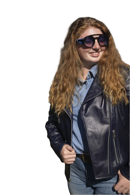 Leather Cruiser Chic Jacket & Chaps  Dark Red,  Ocean Blue, Dark Purple(CUSTOM Color available)