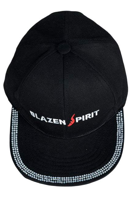 Black Cloth branded Blazen Spirit Silver Jeweled Casual Hat