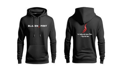 Blazen Spirit Signature Long Sleeve Hoodie Black Red Brand S/Tribal Wing