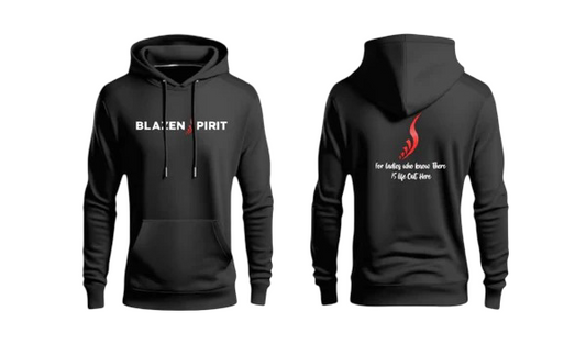Blazen Spirit Signature Long Sleeve Hoodie Black Red Brand S/Tribal Wing