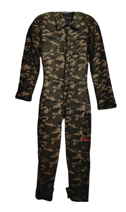 LS Fashionable and Durable Blazen Spirit Signature Heavy Coveralls with Level 2 guards, Camo, red, Black