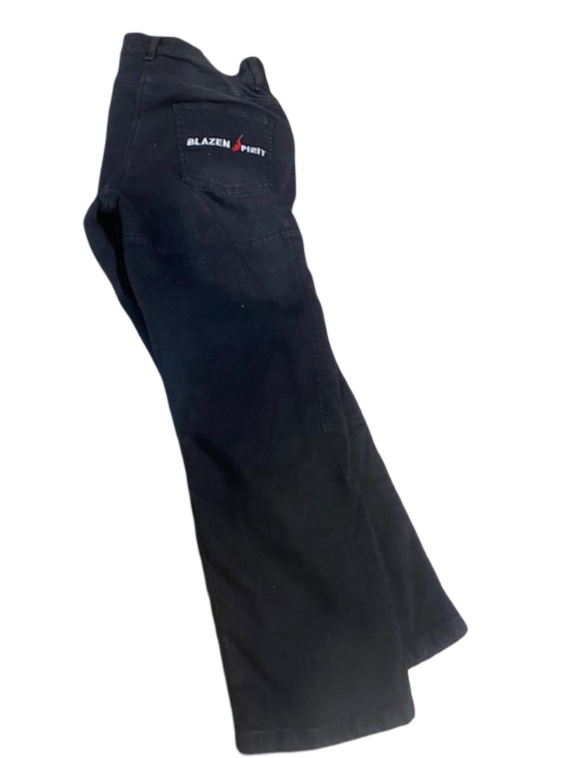 "Rhonda" Black lined Motorcycle Jeans Blazen Spirit Protective Kevlar Lined with Level 2 Guards Mesh Lined pants