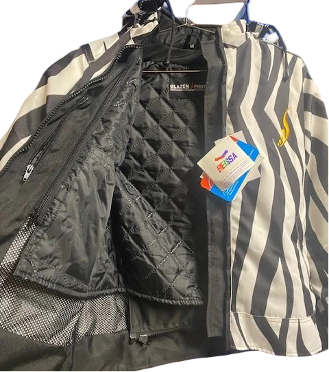 Blazen Spirits "Safari" Textile Full Print Zebra Protective Jacket with Level 2 Guards at elbow and back