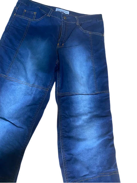 Signature Durable "Victoria" Blue Jeans Blazen Spirit Protective Lady Rider Jeans, Blue, Black, Gray and Tan