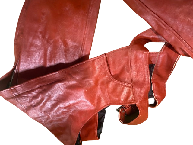Cinnamon Red Leather Jacket & Chaps Blazen Spirit Zip Out Liner for jacket + Chaps Size XL-1X Size