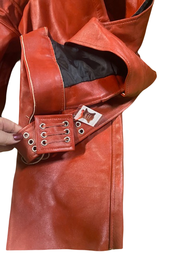 Cinnamon Red Leather Jacket & Chaps Blazen Spirit Zip Out Liner for jacket + Chaps Size XL-1X Size