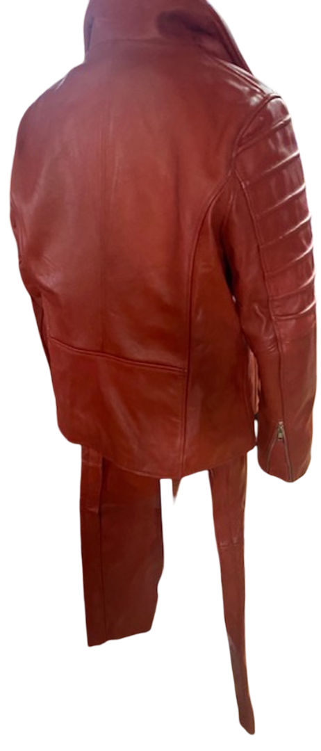 Cinnamon Red Leather Jacket & Chaps Blazen Spirit Zip Out Liner for jacket + Chaps Size XL-1X Size