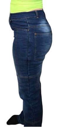 Signature Durable "Victoria" Blue Jeans Blazen Spirit Protective Lady Rider Jeans, Blue, Black, Gray and Tan