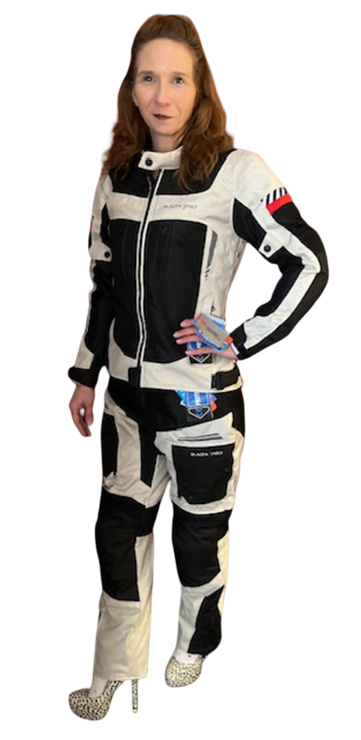 2 Piece Premium "Journey" Cordura Textile Heavy Duty Riding Suit All Seasons set Sold with zip out liner for warmth!