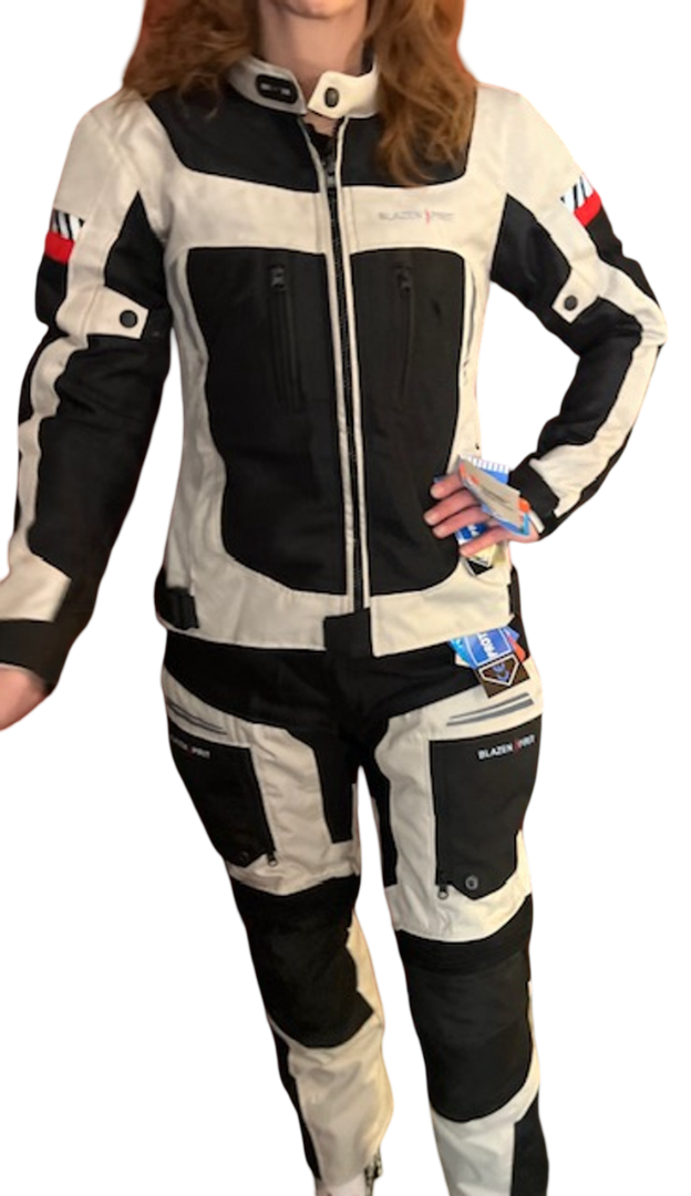 2 Piece Premium "Journey" Cordura Textile Heavy Duty Riding Suit All Seasons set Sold with zip out liner for warmth!