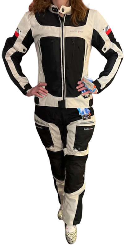 2 Piece Premium "Journey" Cordura Textile Heavy Duty Riding Suit All Seasons set Sold with zip out liner for warmth!