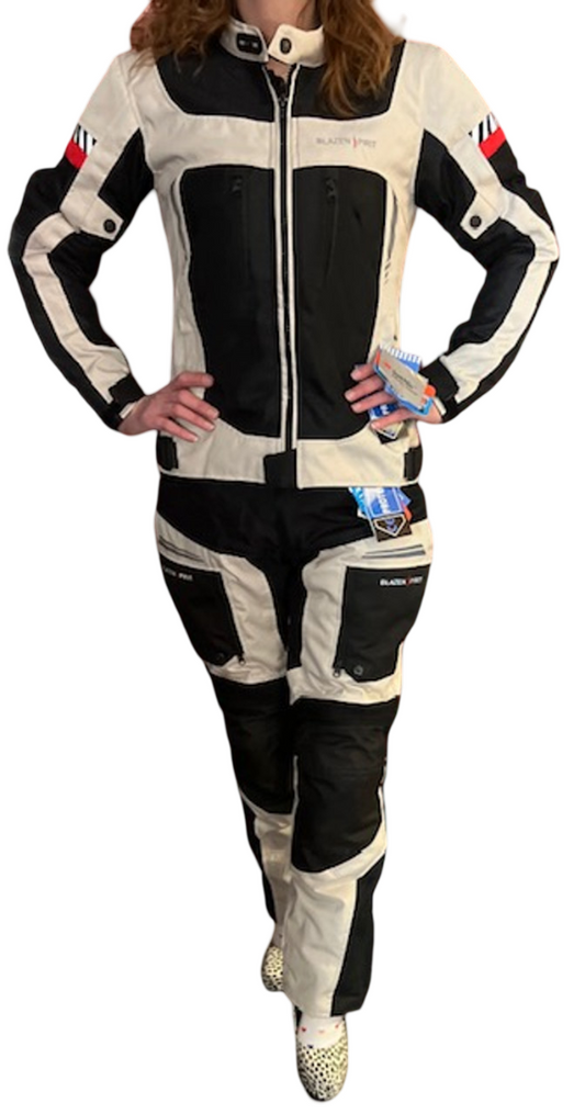 2 Piece Premium "Journey" Cordura Textile Heavy Duty Riding Suit All Seasons set Sold with zip out liner for warmth!