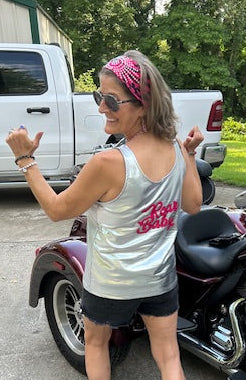 Drag Bike Racing Queen of the South Chrome Tank Top Maegan Bowers-Petway