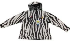 Blazen Spirits "Safari" Textile Full Print Zebra Protective Jacket with Level 2 Guards at elbow and back