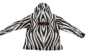 Blazen Spirits "Safari" Textile Full Print Zebra Protective Jacket with Level 2 Guards at elbow and back