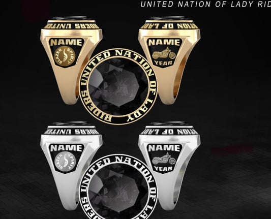 Finer Jewelry Class Ring Silver Polished or Gold Plating setting options, Black Onyx stone Lifetime Guarantee, Engraving of Name Included