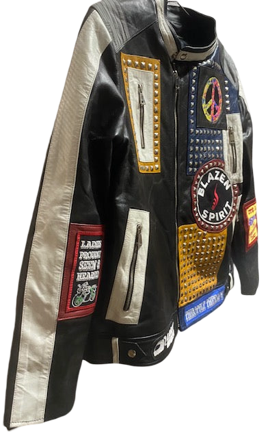 "Rebel Roads" 100% Cowhide Leather Blazen Spirit Signature Jacket with Guards