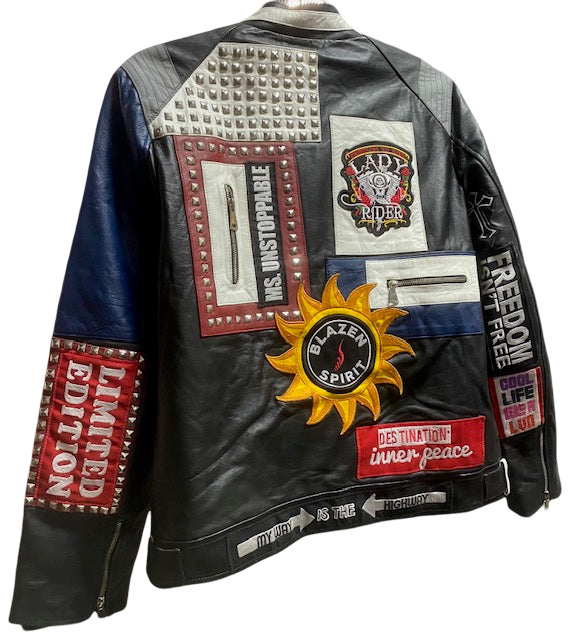 "Rebel Roads" 100% Cowhide Leather Blazen Spirit Signature Jacket with Guards