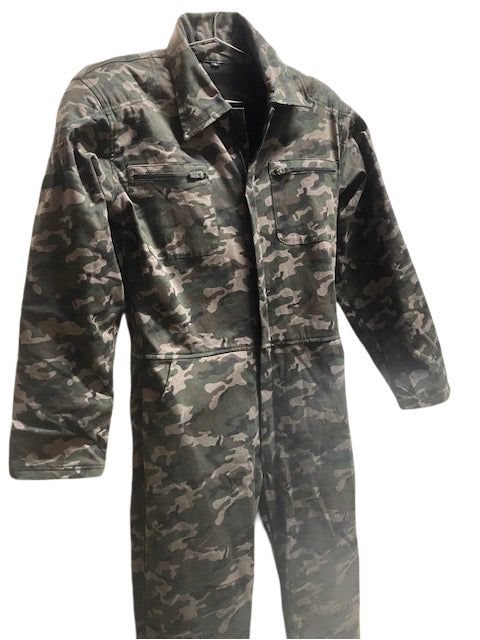 LS Fashionable and Durable Blazen Spirit Signature Heavy Coveralls with Level 2 guards, Camo, red, Black