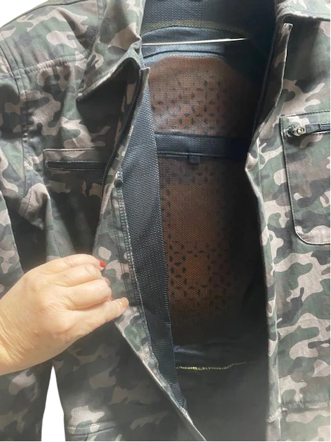 LS Fashionable and Durable Blazen Spirit Signature Heavy Coveralls with Level 2 guards, Camo, red, Black