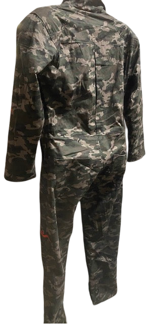 LS Fashionable and Durable Blazen Spirit Signature Heavy Coveralls with Level 2 guards, Camo, red, Black