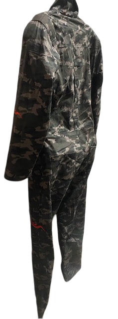 LS Fashionable and Durable Blazen Spirit Signature Heavy Coveralls with Level 2 guards, Camo, red, Black