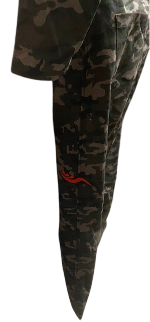 LS Fashionable and Durable Blazen Spirit Signature Heavy Coveralls with Level 2 guards, Camo, red, Black