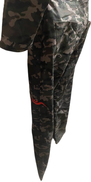 LS Fashionable and Durable Blazen Spirit Signature Heavy Coveralls with Level 2 guards, Camo, red, Black