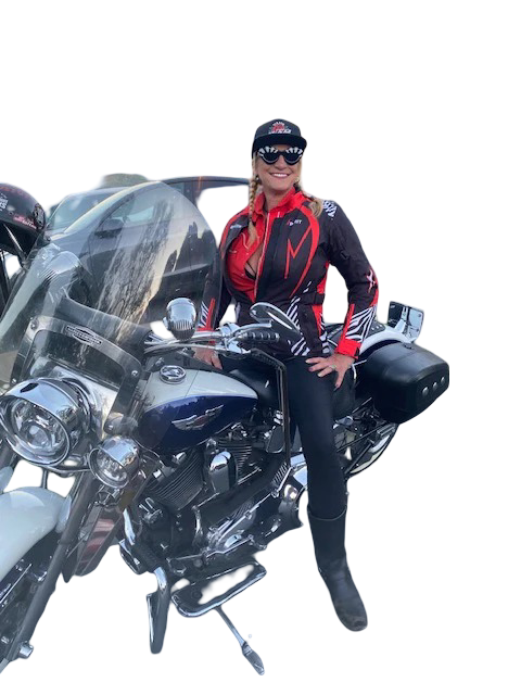 Blazen Spirit Signature  "Zara" Textile All Weather Jacket Red Black White Zebra Print (Lady Rider, Stylish Motorcycle Jacket)