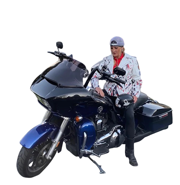 Patriotic Leather Jacket Blazen Spirit with Military Tribute Lady Military Rider Style!