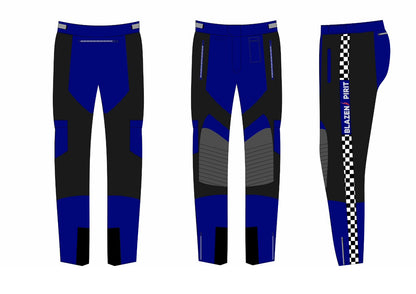 "Racer Fame" Riding pants, Cordura Textile Fabric in Dark Purple or Dark Pink All Seasons with CE2 Guards, removable quilted liner