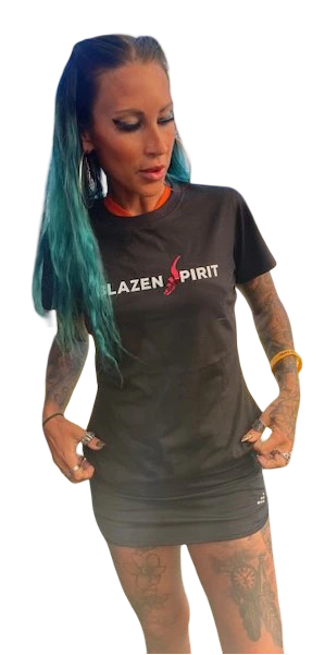 Blazen Spirit Signature T-Shirt Black Short Sleeve Red Foil Brand S/Tribal Wing