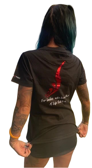 Blazen Spirit Signature T-Shirt Black Short Sleeve Red Foil Brand S/Tribal Wing