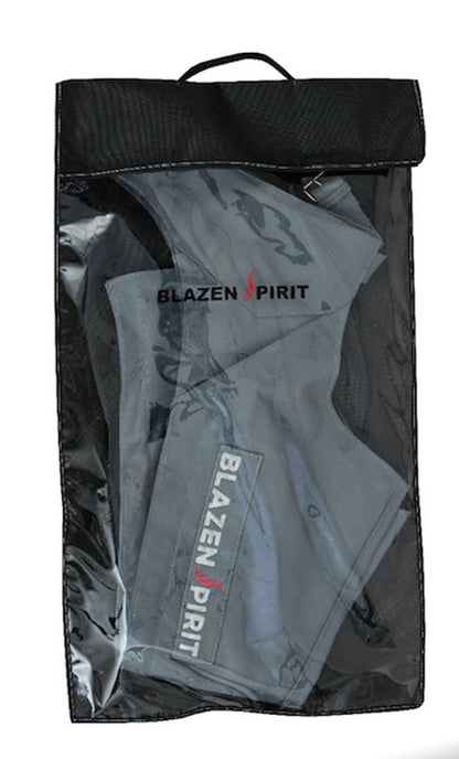 Springer Grey Premium Leather Chaps Blazen Spirit with inner liner, lower snaps and adjusting belt